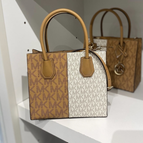 MICHAEL KORS MERCER MEDIUM SATCHEL SHOULDER MESSENGER BAG DEER MULTI COLOR… - Picture 2 of 3